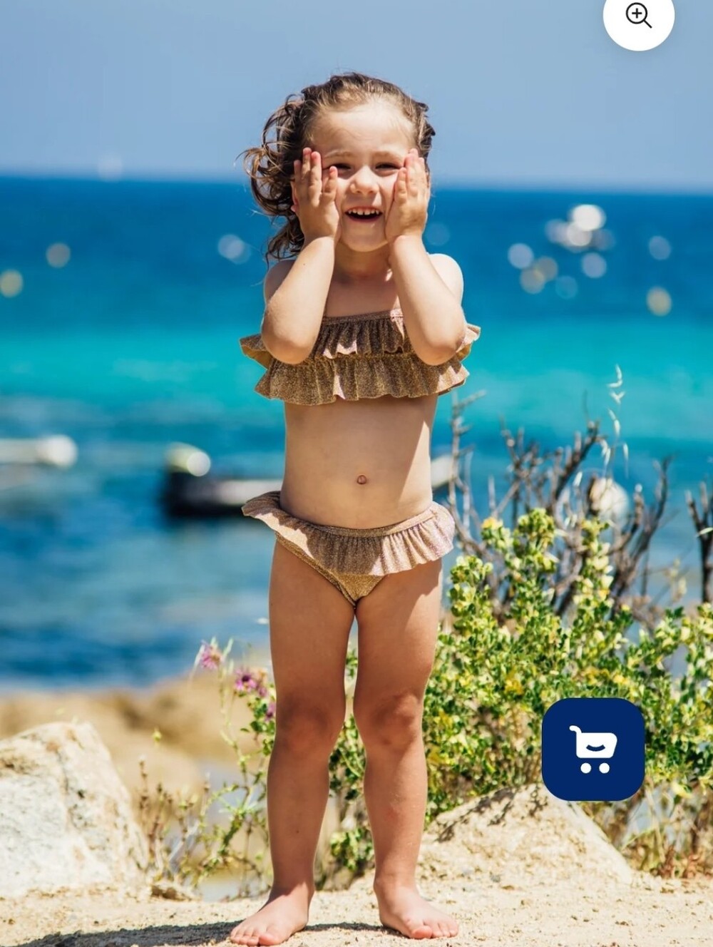 NWT Girls Gold Swimsuit St Tropez
